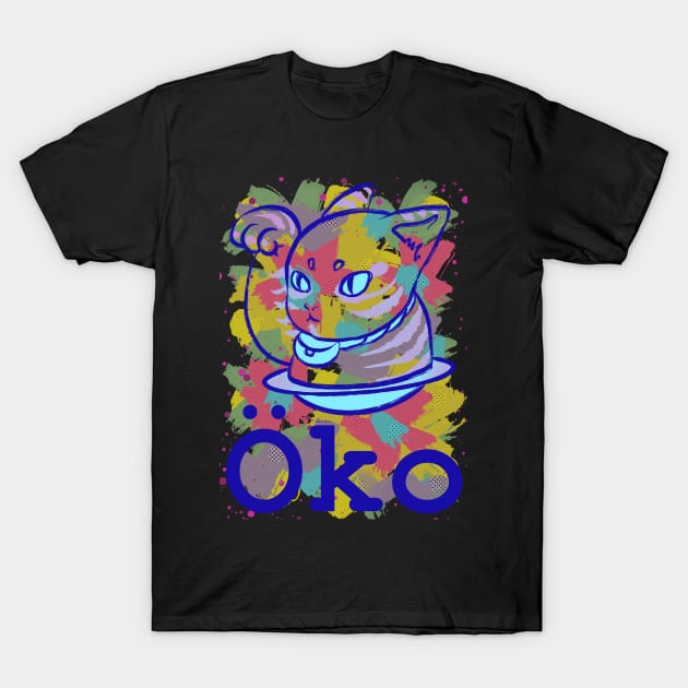 Eco Space Cat T-Shirt by miacomart